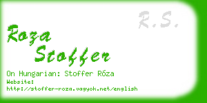 roza stoffer business card